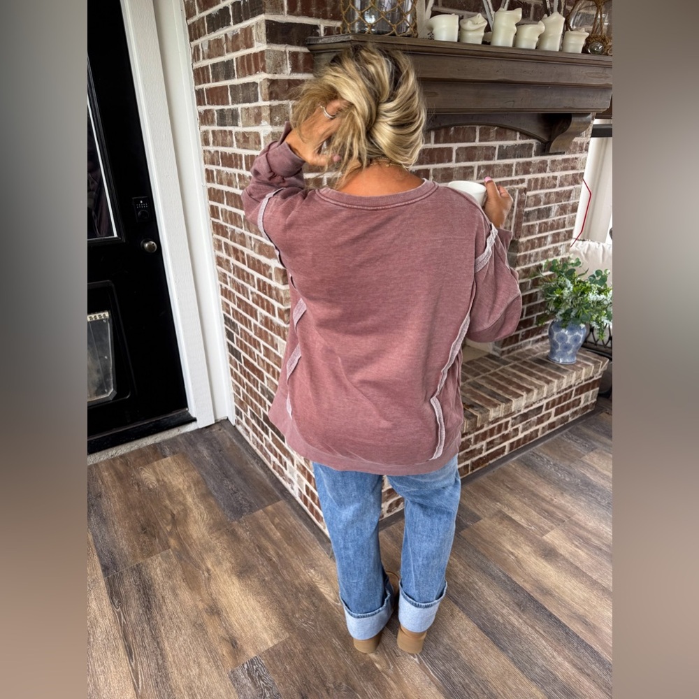Coffee Classic Crew Sweatshirt Mocha Brown Size 1X - Picture 6 of 9